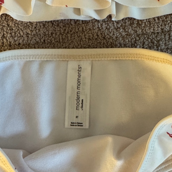 Kids Crab Print Bikini - White and Red - Picture 2 of 5